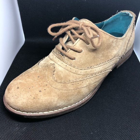 Suede leather Oxford wingtip lace up loafers - Picture 2 of 10